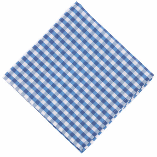 Mouchoir en tissu vichy bleu