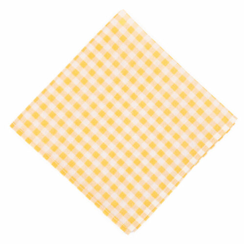 Mouchoir en tissu vichy jaune