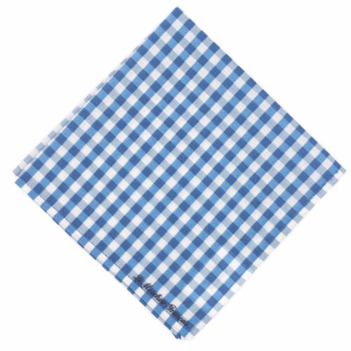 Mouchoir en tissu Vichy bleu