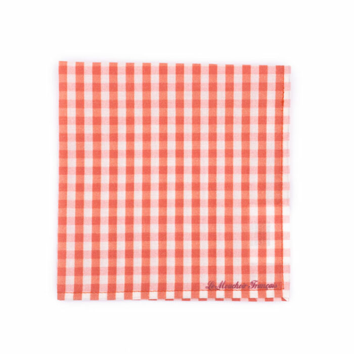Mouchoir en tissu Vichy rouge