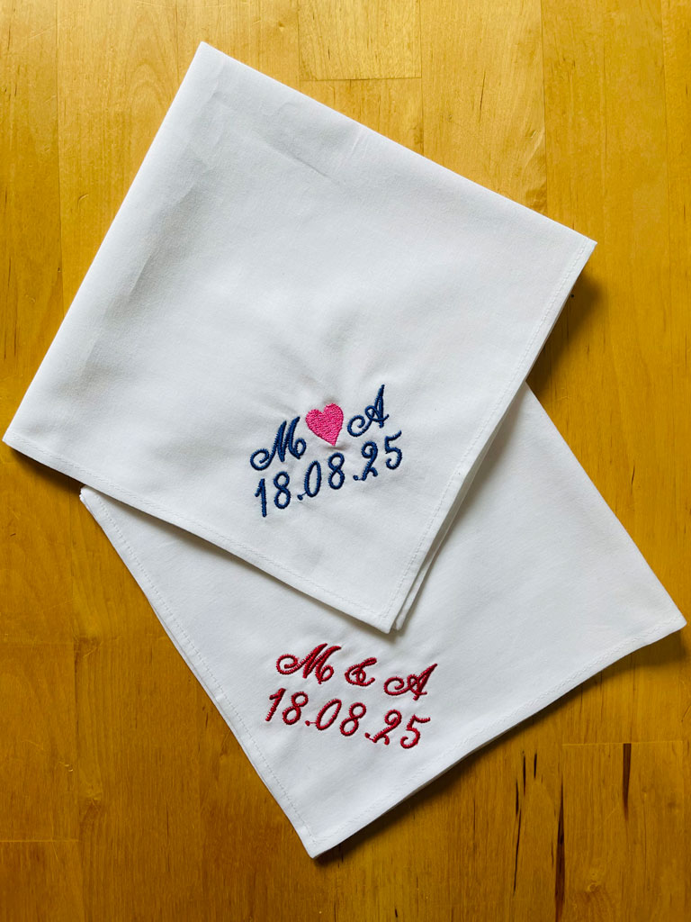 mouchoir-personnalise-mariage Mouchoirs brodés mariage