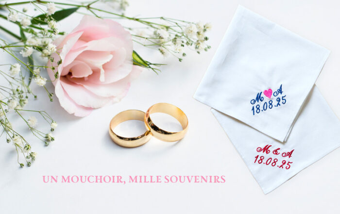 Mouchoirs brodés de mariage